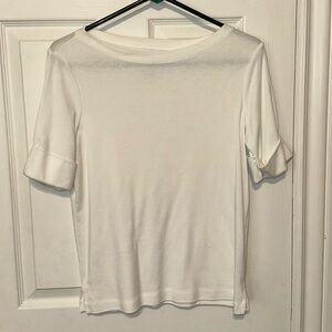 $1 MUST BUNDLE Hasting & Smith white cuff short sleeve shirt size medium petite